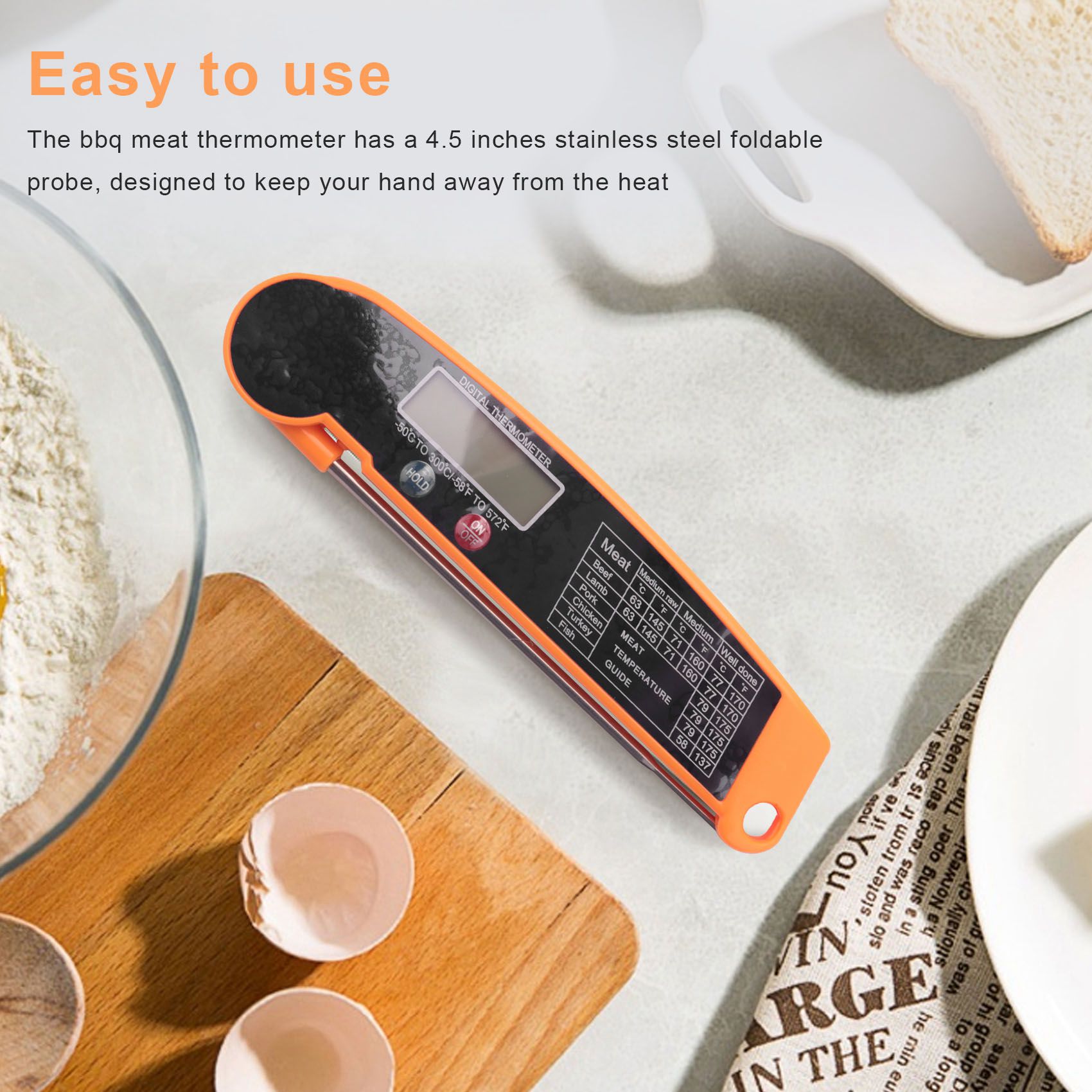 Thermometer Digital - ABMI-Digital Anında Ölçüm Yapan Et Termometresi,